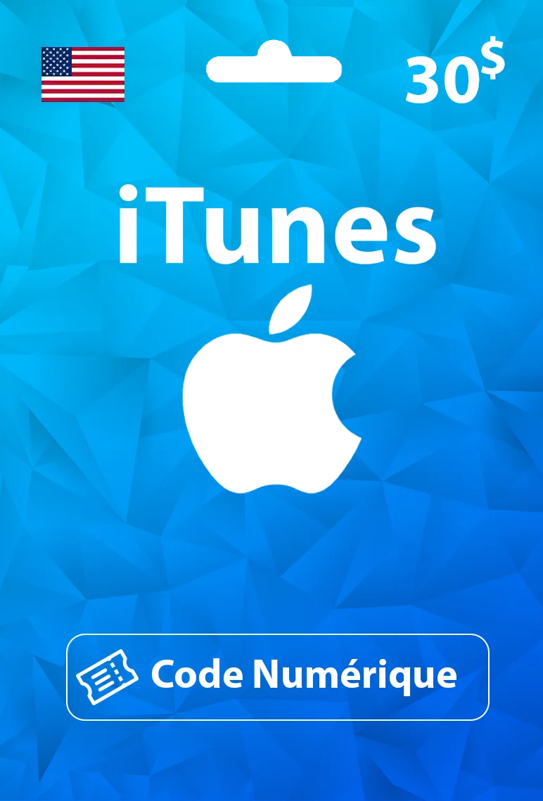 Carte Cadeau Apple Store & iTunes 30$ USA