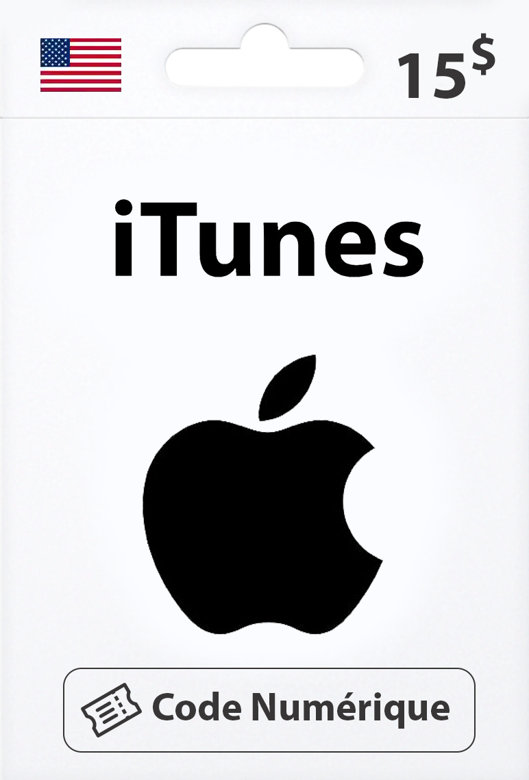 Carte Cadeau Apple Store & iTunes 15$ USA