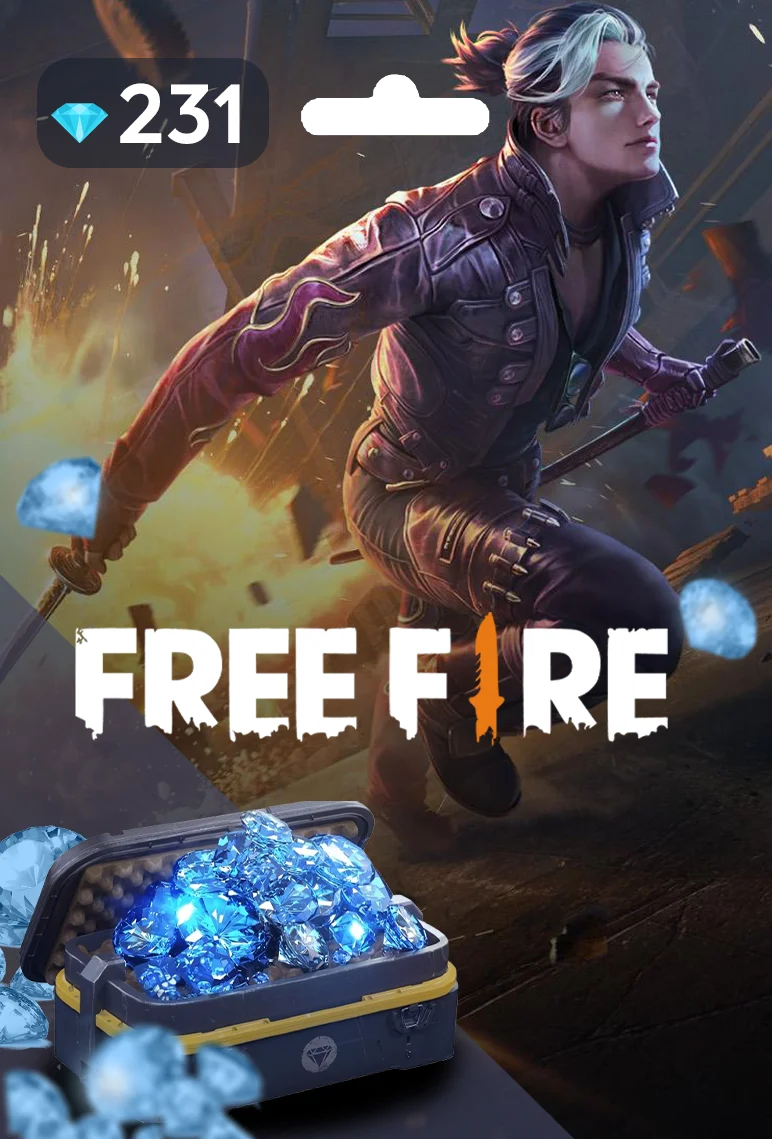 Carte Cadeau Free Fire 231 Diamonds