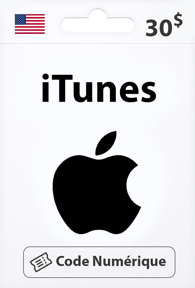 Carte Cadeau Apple Store & iTunes 30$ USA