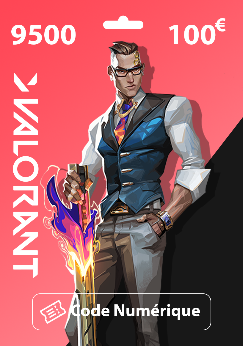 Carte Cadeau Valorant 100€ - 9500 VP