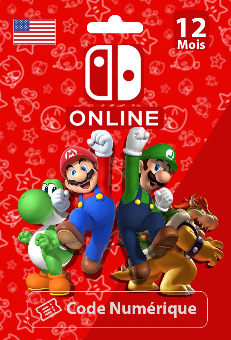 Nintendo Switch Online – Abonnement 12 Mois (USA)