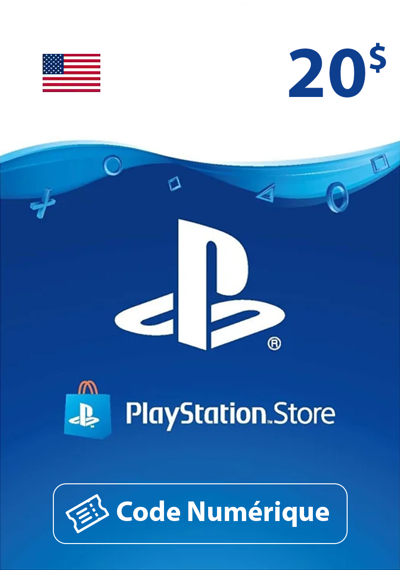 Carte Cadeau PlayStation Network (PSN) 20$ USA