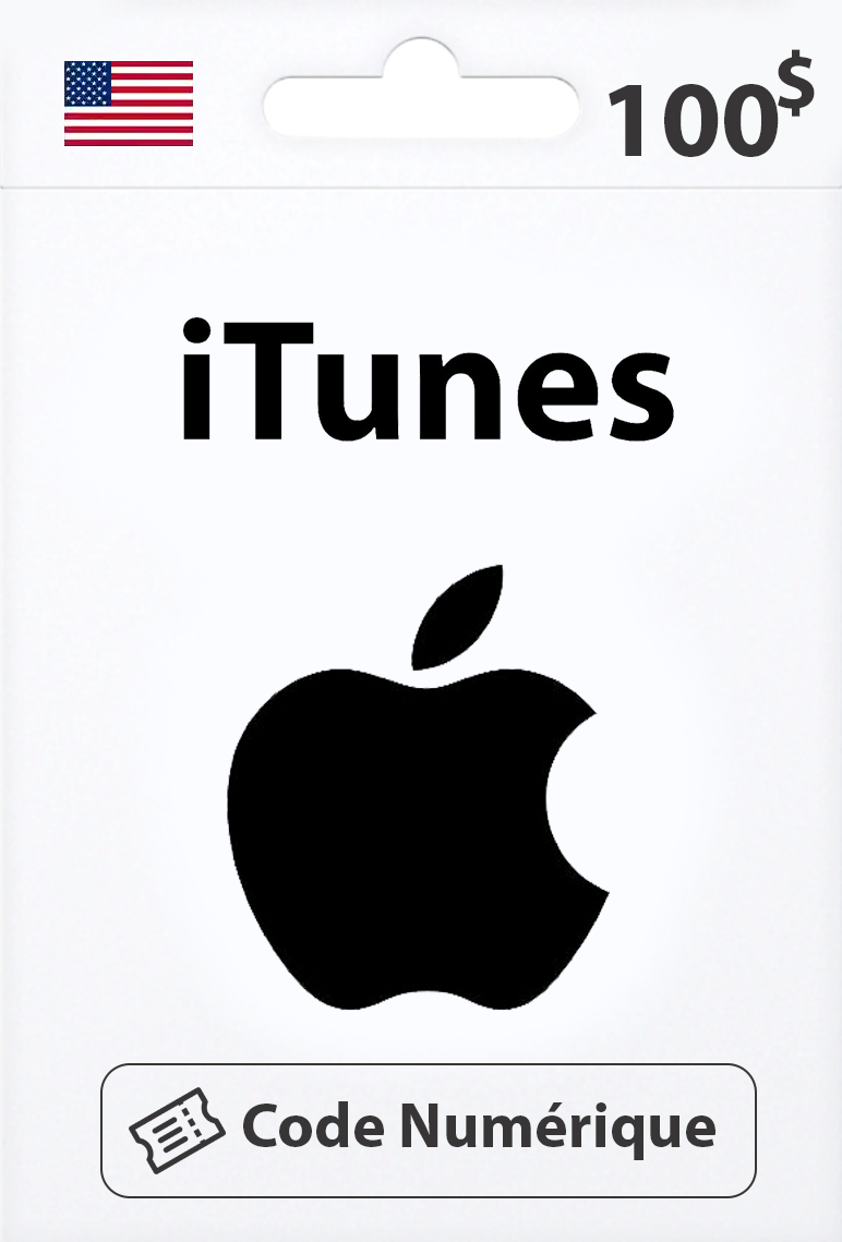 Carte Cadeau Apple Store & iTunes 100$ USA