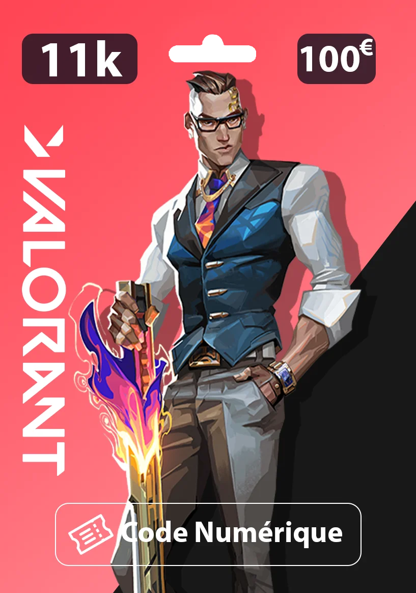 Carte Cadeau Valorant 100€ – 11000 VP