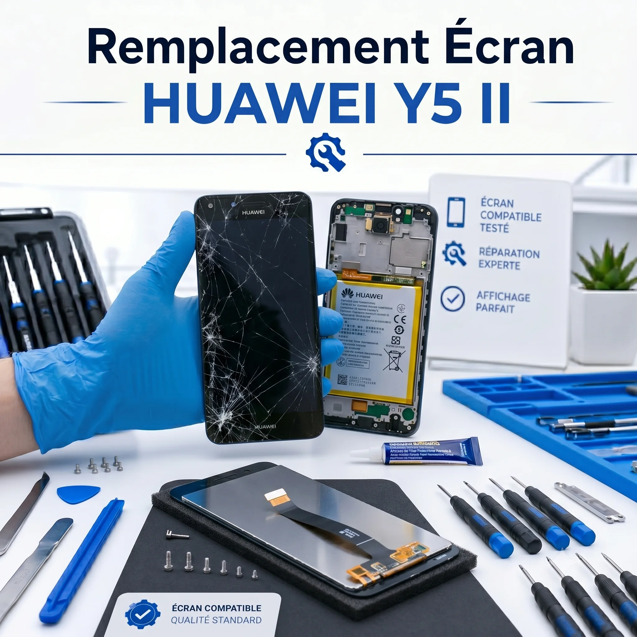 Remplacement Écran Huawei Y5 II — Qualité Standard
