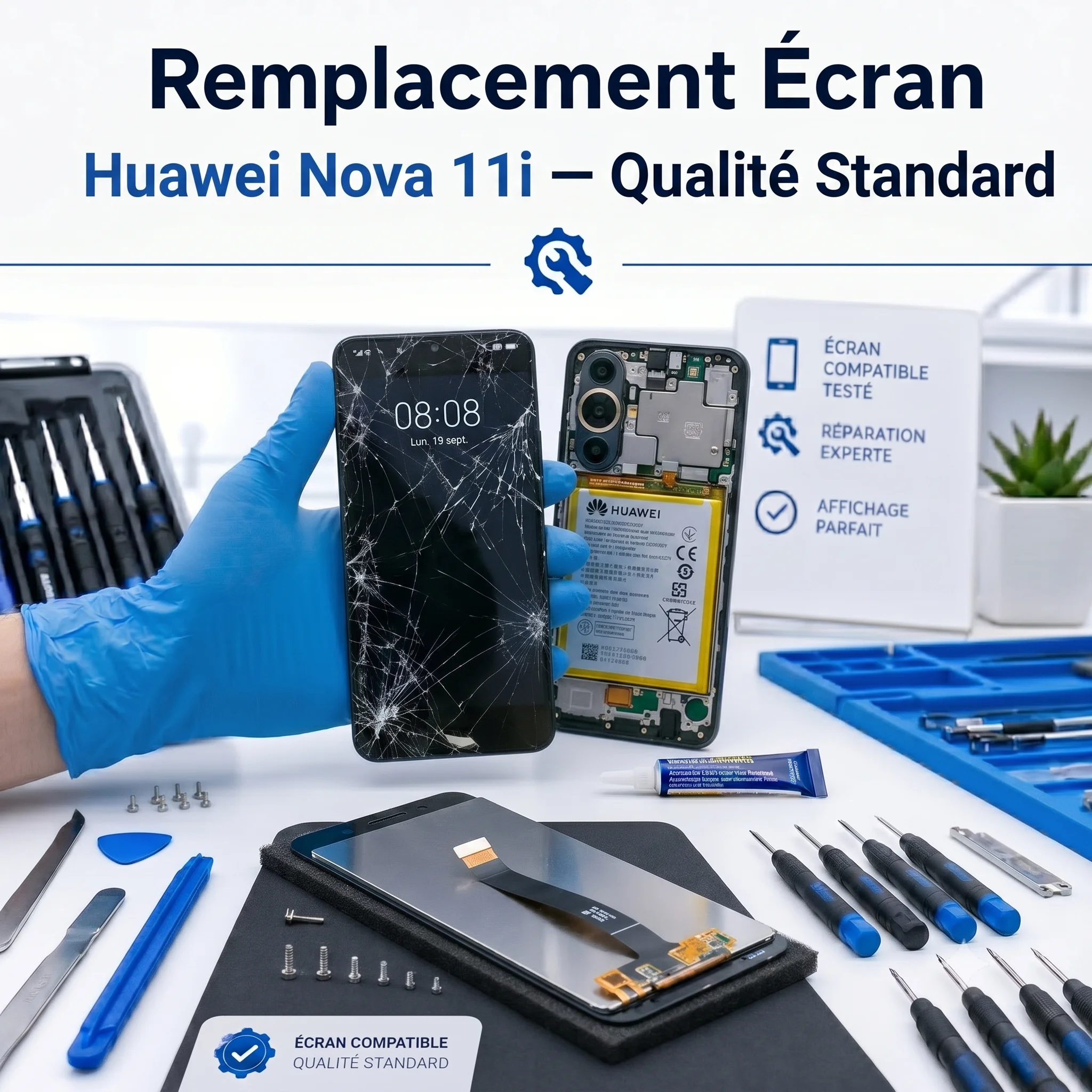 Remplacement Écran Huawei Nova 11i — Qualité Standard