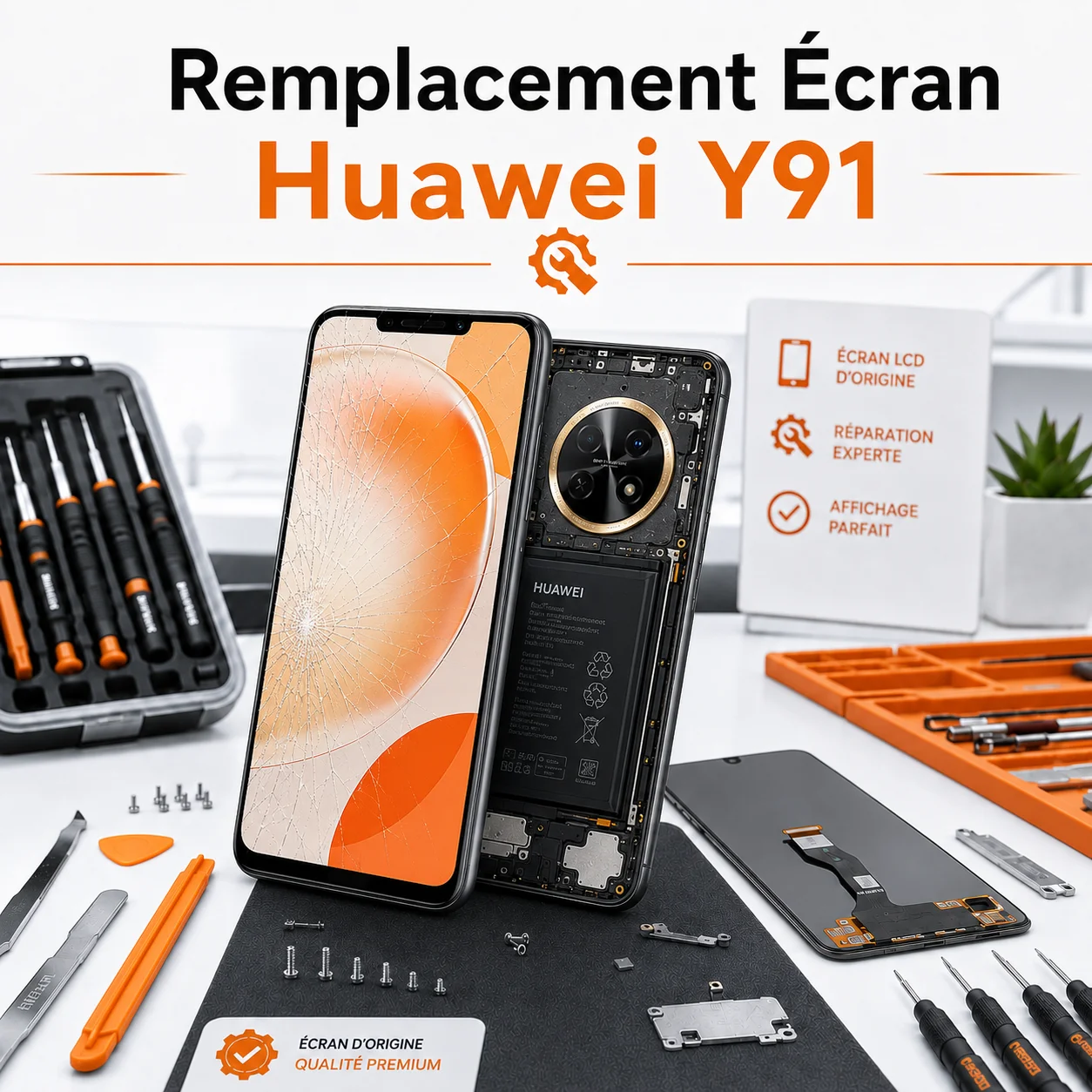 Remplacement Écran Huawei Y91 — Qualité Standard